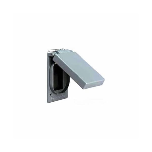 Mulberry Electrical Box Cover, Outlet Box Type, 1 Gang, Rectangular, Aluminum, GFCI Receptacle Cover - 30538
