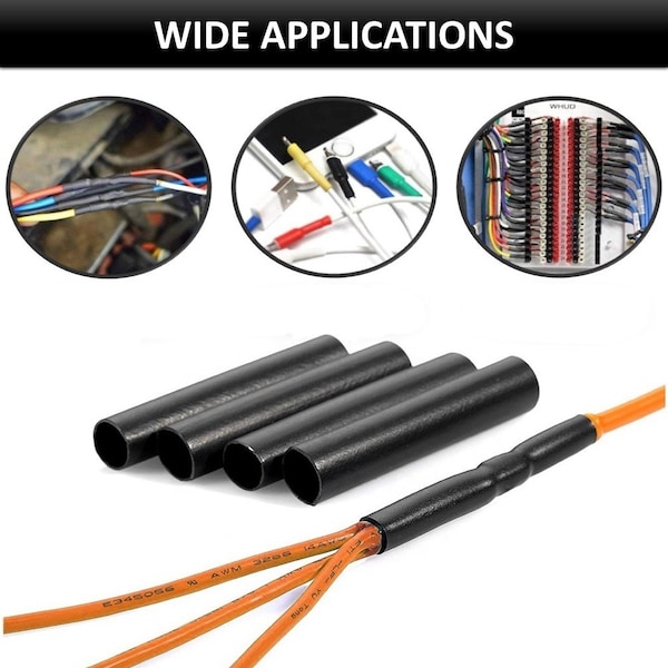 Kable Kontrol Kable Kontrol® Dual Wall Adhesive Lined Heat Shrink Tubing - 4:1 Ratio - 3/4" Inside Dia - Black - 4' Long Stick - HS463-BK