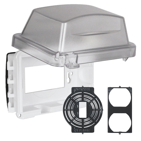 Taymac Electrical Box Cover, Outlet Box Type, 1 Gang, Polycarbonate, In-Use Cover - MM410CW