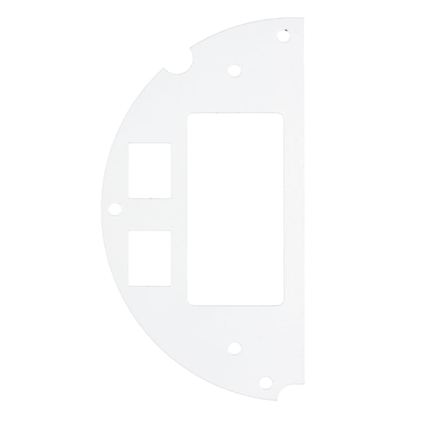 Hubbell Wiring Device-Kellems Recessed 6" Series, Sub Plate, 50% Left Side, (1) Style Line® Decorator Opening, (2) Hubbell Keystone Openings - S1R6SPE