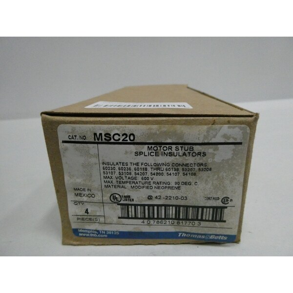 Abb Motor Stub Splice Insulators Wire Splice Kit & Heat Shrink Tubing - MSC20