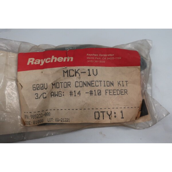 Raychem 600V Motor Connection Kit Wire Splice Kit & Heat Shrink Tubing - MCK-1V