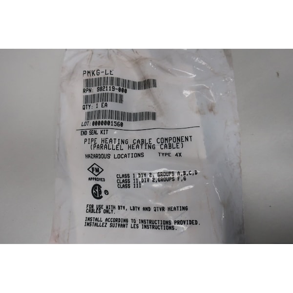 Raychem PIPE HEATING CABLE COMPONENT END SEAL KIT WIRE SPLICE KIT & HEAT SHRINK TUBING - PMKG-LE