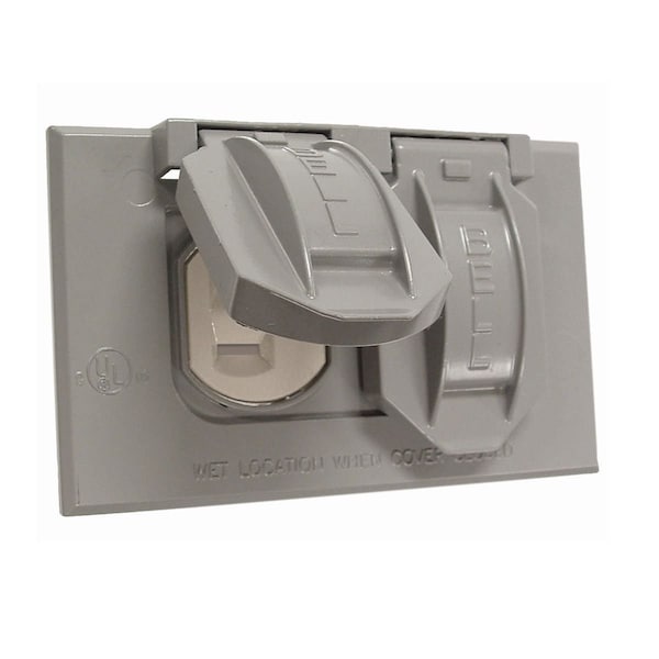 Bell Outdoor Weatherproof Cover, Single Gang Box Type, 1 Gang, Flip/Snap Cover - 5712-5WRTR