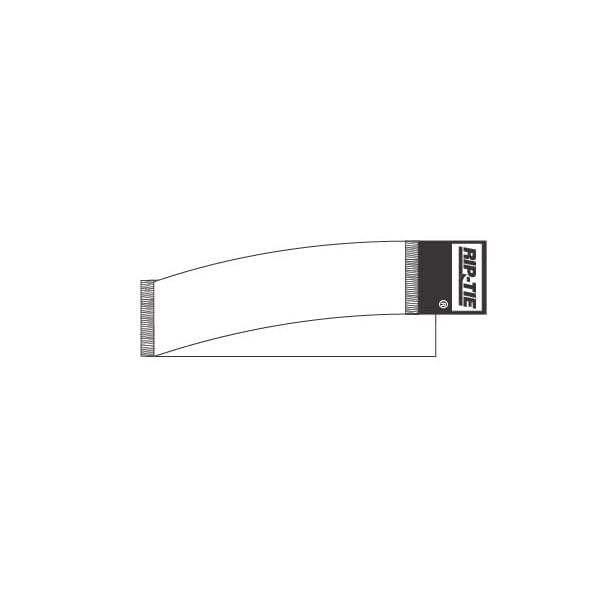 Rip-Tie Strap, Adhesive Back, Black, PK50, 1x2" - C-02-050-BK