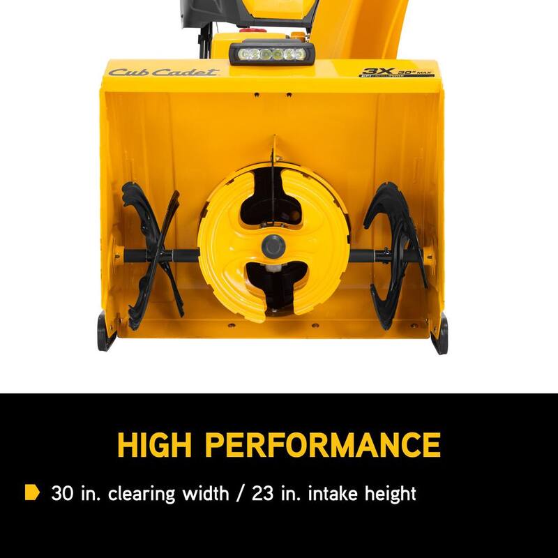 Cub Cadet 3X MAX 30 in. 420cc Fuel Injected (EFI) Three-Stage Electric Start Gas Snow Blower w/IntelliPower and Heated Grips - 3X 30" MAX EFI IntelliPower