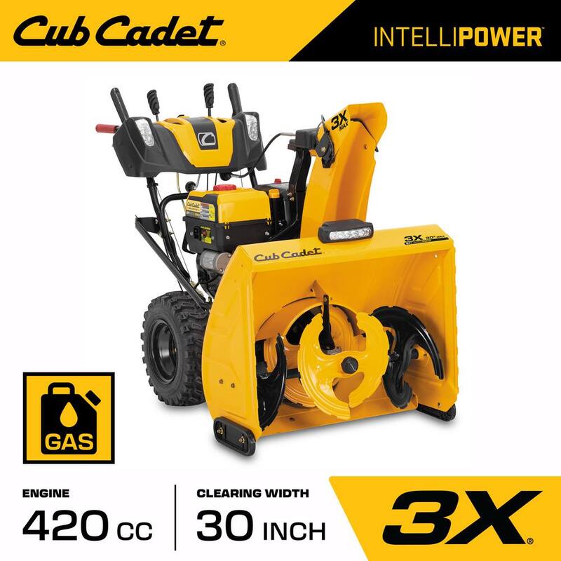 Cub Cadet 3X MAX 30 in. 420cc Fuel Injected (EFI) Three-Stage Electric Start Gas Snow Blower w/IntelliPower and Heated Grips - 3X 30" MAX EFI IntelliPower