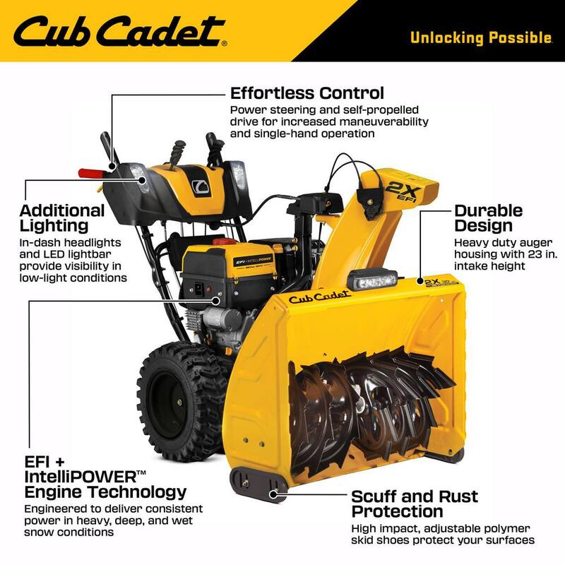 Cub Cadet 30 in. 357cc 2X Fuel Injected (EFI) Two-Stage Electric Start Gas Snow Blower with IntelliPower Tech and Heated Grips - 2X 30 EFI