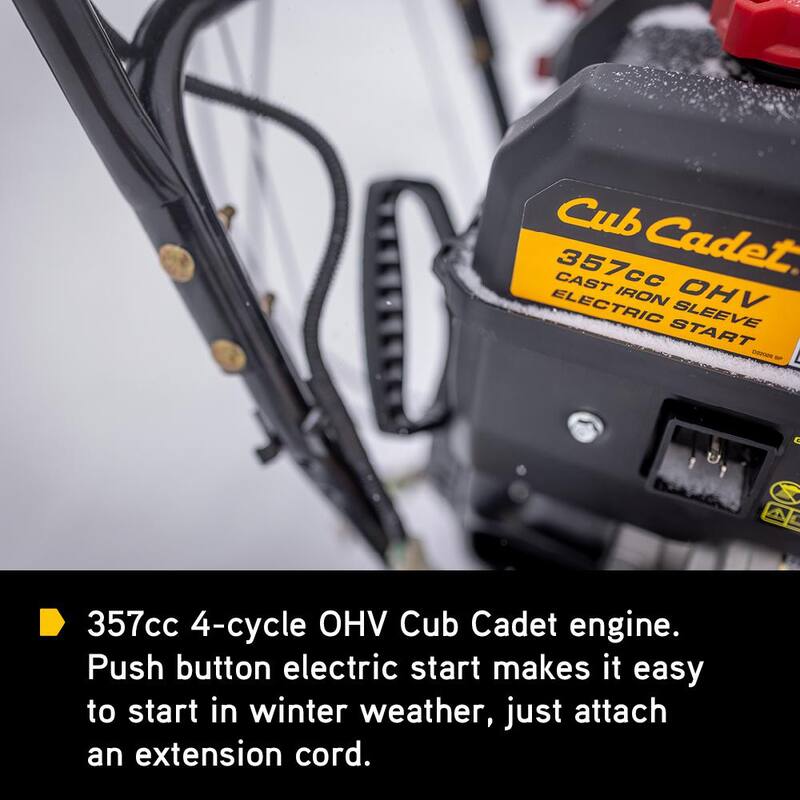 Cub Cadet 3X 26 in. 357cc Track Drive Three-Stage Electric Start Gas Snow Blower with Steel Chute Power Steering Heated Grips - 3X 26 TRAC w/LED Light Bar