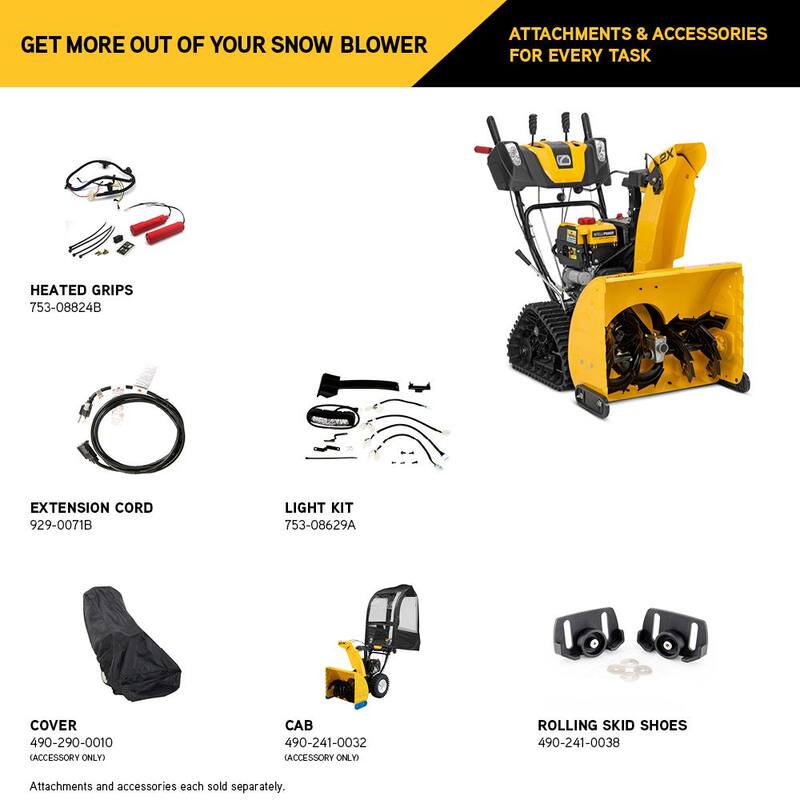 Cub Cadet 2X 26 in. 243cc IntelliPower Track Drive Two-Stage Electric Start Gas Snow Blower with Power Steering and Steel Chute - 2X 26 TRAC IP