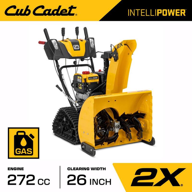 Cub Cadet 2X 26 in. 243cc IntelliPower Track Drive Two-Stage Electric Start Gas Snow Blower with Power Steering and Steel Chute - 2X 26 TRAC IP