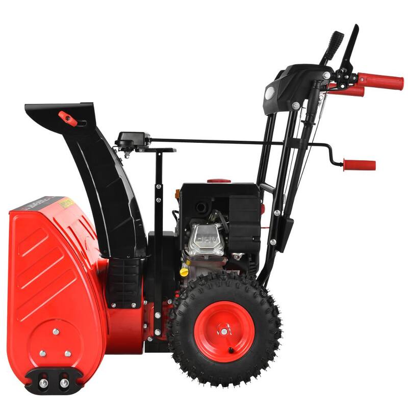 PowerSmart 24 in. 2-Stage Electric Start Gas Snow Blower with Heated Handles and LED Light - PSSHD24T