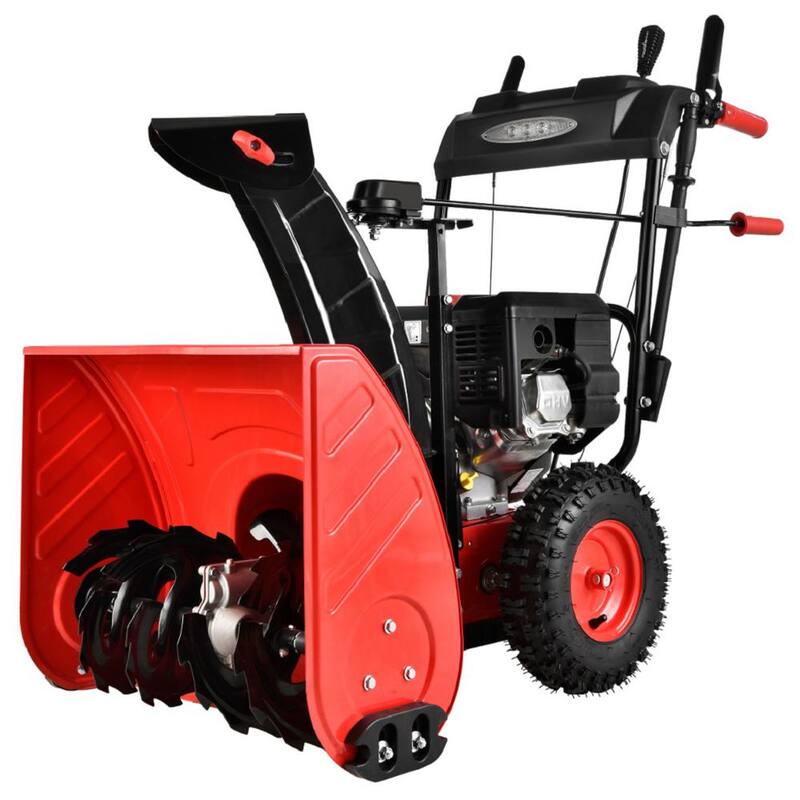 PowerSmart 24 in. 2-Stage Electric Start Gas Snow Blower with Heated Handles and LED Light - PSSHD24T