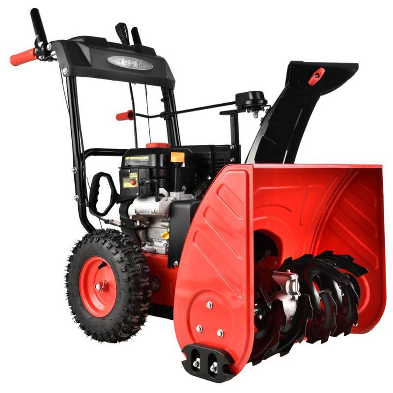 PowerSmart 24 in. 2-Stage Electric Start Gas Snow Blower with Heated Handles and LED Light - PSSHD24T