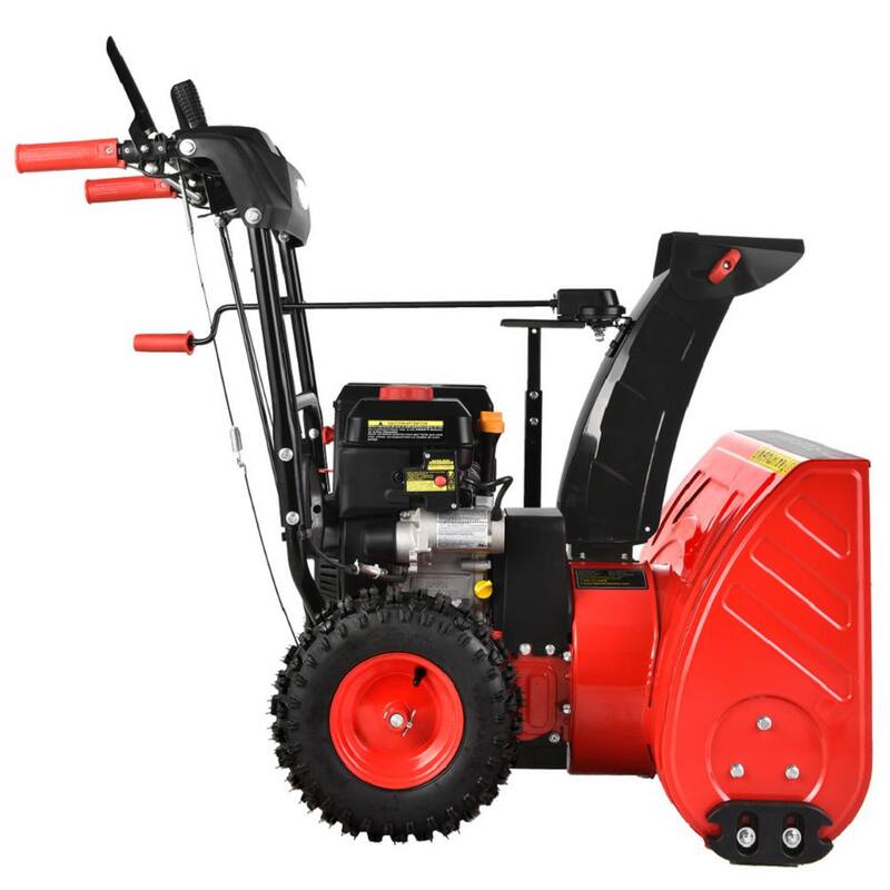 PowerSmart 24 in. 2-Stage Electric Start Gas Snow Blower with Heated Handles and LED Light - PSSHD24T