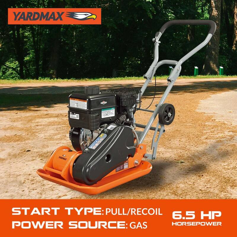 YARDMAX 3000 lb. Compaction Force Plate Compactor Briggs and Stratton 6.5HP/208cc - YC1390