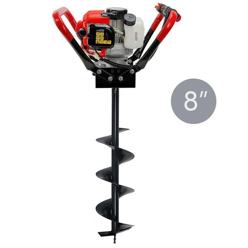 XtremepowerUS 55CC 1-Man Post Hole Digger with 8 in. Bit - KIT175-H