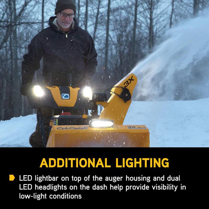 Cub Cadet 3X MAX 34 in. 420cc Fuel Injected (EFI) Three-Stage Electric Start Gas Snow Blower w/IntelliPower Hydrostatic Drive - 3X 34" MAX Hydro EFI IntelloPower