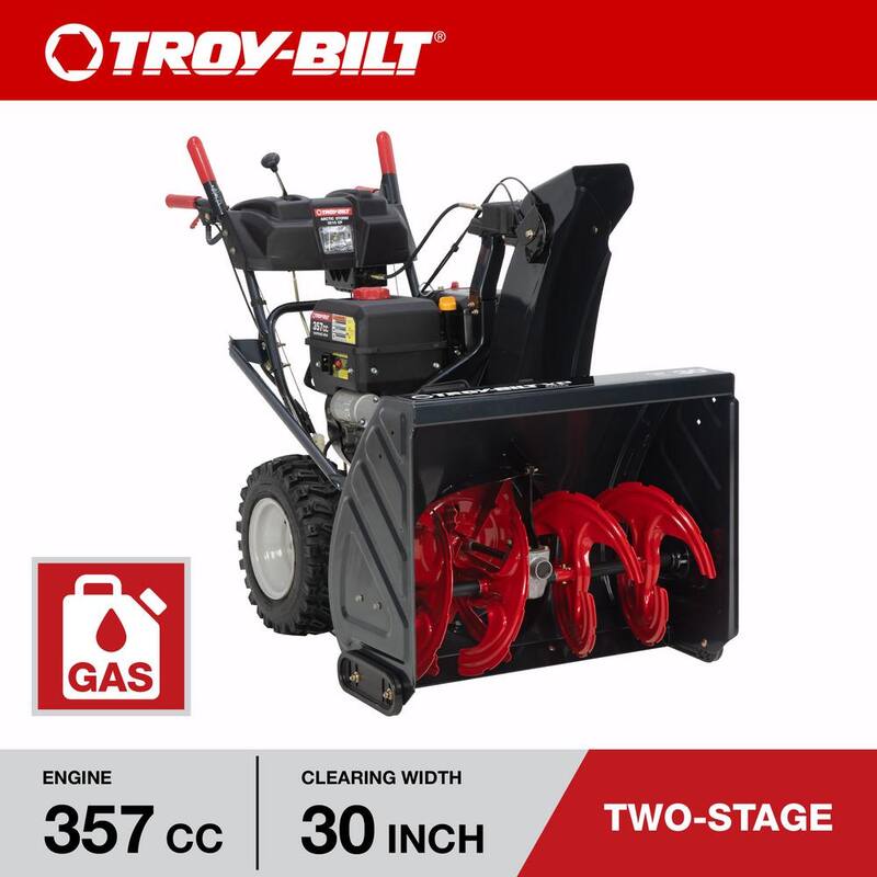 Troy-Bilt Arctic Storm 30 in. 357cc Two-Stage Electric Start Gas Snow Blower with Power Steering and Electric 4-Way Chute Control - Arctic Storm 30