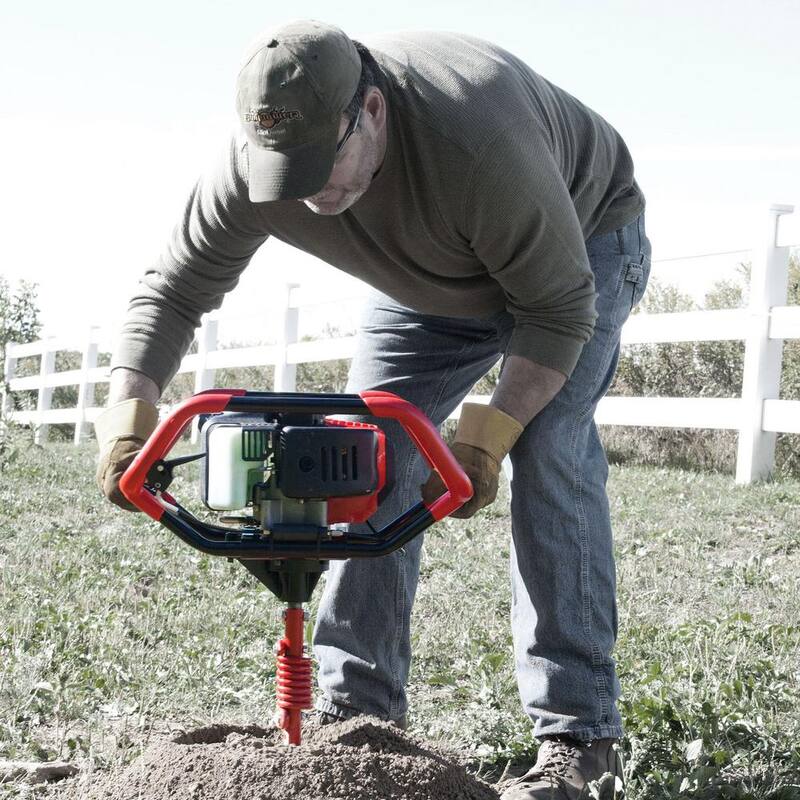 Earthquake Dually 1-Man or 2-Man Earth Auger Combo with 10 in. Auger Bit and Fishtail Point, 52cc 2-Cycle Viper Engine - 38899