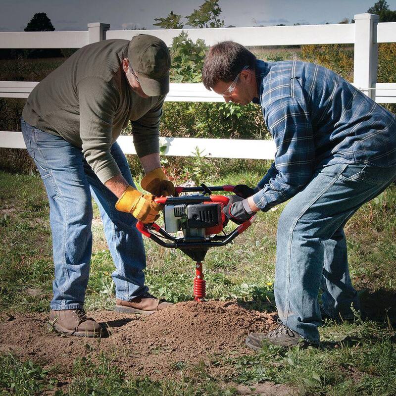 Earthquake Dually 1-Man or 2-Man Earth Auger Combo with 10 in. Auger Bit and Fishtail Point, 52cc 2-Cycle Viper Engine - 38899