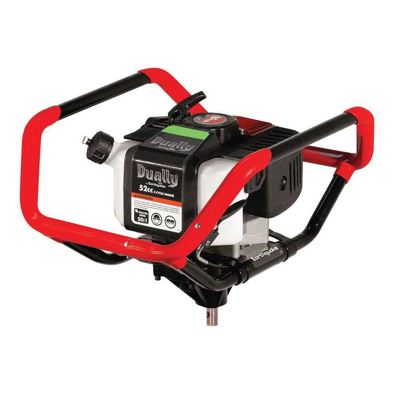 Earthquake Dually 1-Man or 2-Man Earth Auger Combo with 10 in. Auger Bit and Fishtail Point, 52cc 2-Cycle Viper Engine - 38899