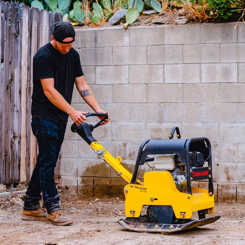 Tomahawk Power 6.5 HP Honda Reverse Hydraulic Plate Compactor for Asphalt, Aggregate, Cohesive Soil Compaction - TPC170H
