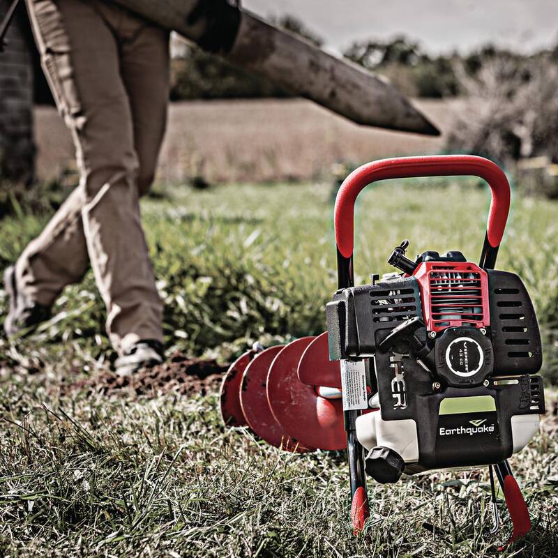 Earthquake E43 43 cc 1-Man Earth Auger Powerhead with 8 in. Earth Auger Bit - 42024