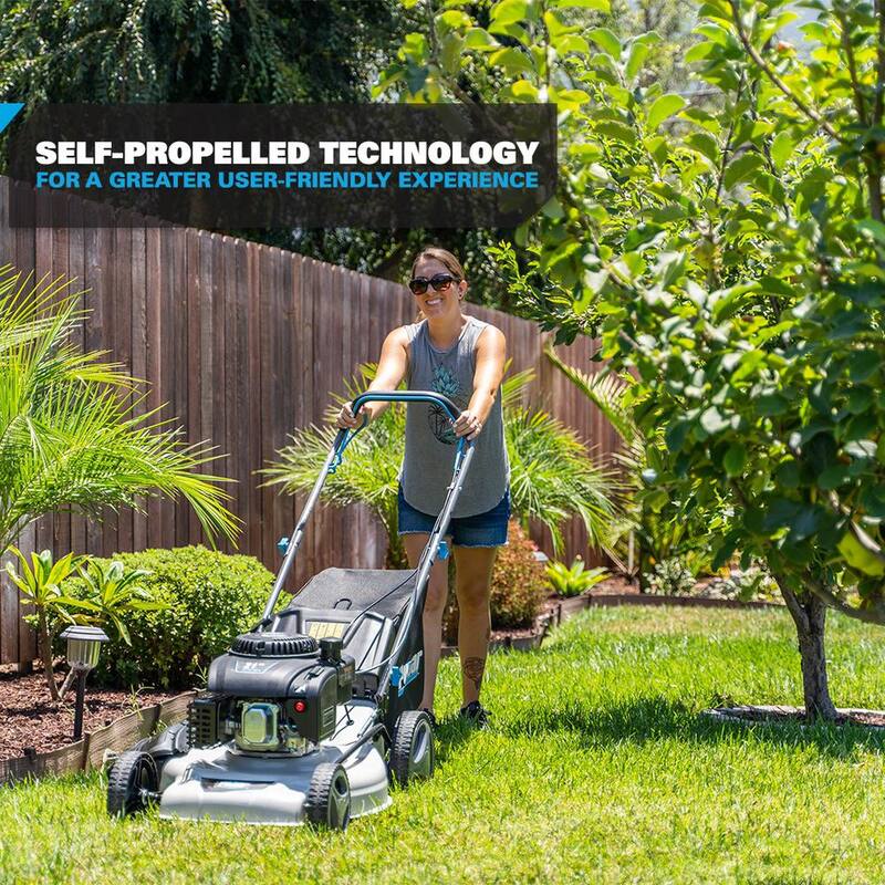 Pulsar 21 in. 200 cc Gas Recoil Start, Walk Behind Push Mower, Self-Propelled 3-in-1 with 7 Position Height Adjustment - PTG1221SA2