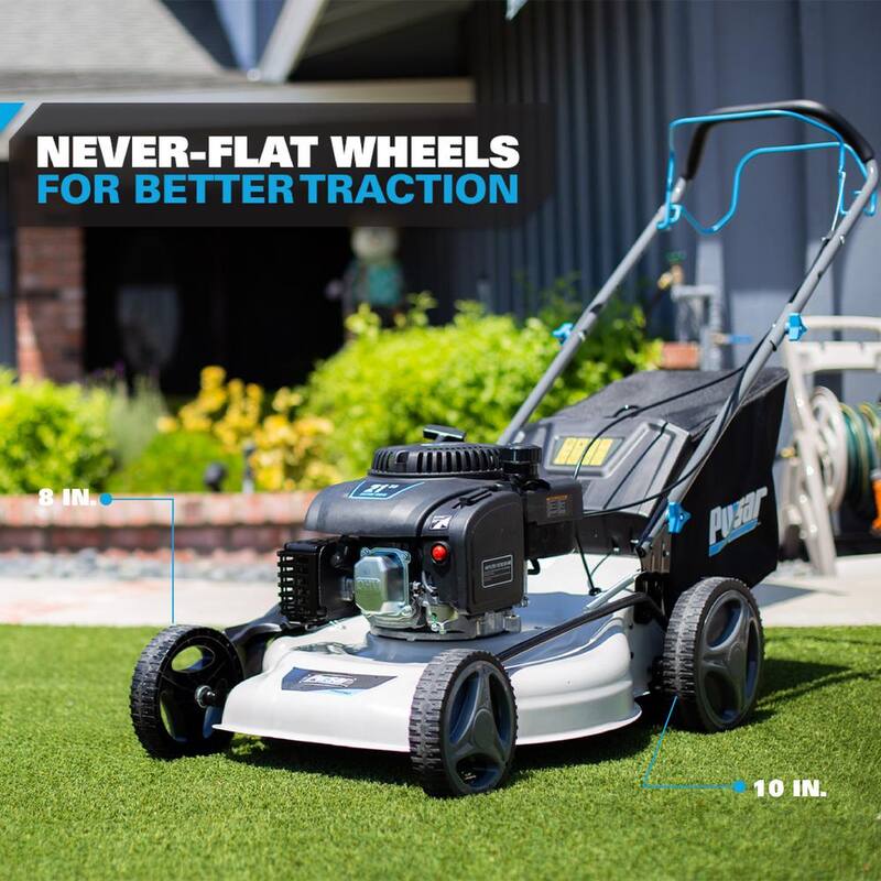 Pulsar 21 in. 200 cc Gas Recoil Start, Walk Behind Push Mower, Self-Propelled 3-in-1 with 7 Position Height Adjustment - PTG1221SA2