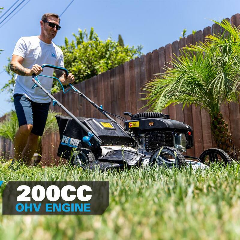 Pulsar 21 in. 200 cc Gas Recoil Start, Walk Behind Push Mower, Self-Propelled 3-in-1 with 7 Position Height Adjustment - PTG1221SA2