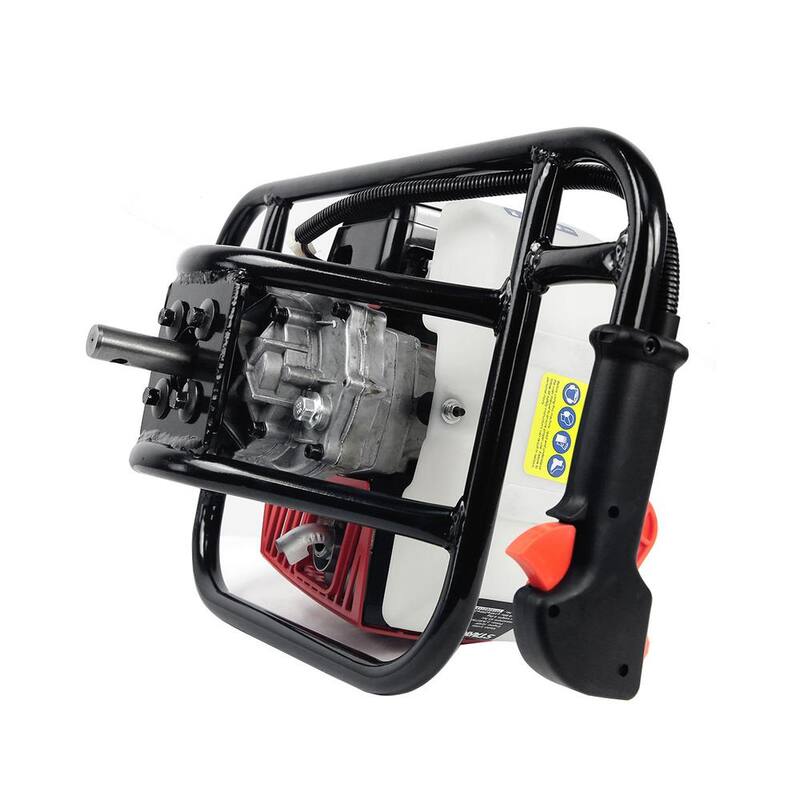 XtremepowerUS 63 cc V-Type 1-Man 2-Stroke Gas Post Hole Digger Auger Powerhead (Digger Engine), EPA Certified - 81095-H1