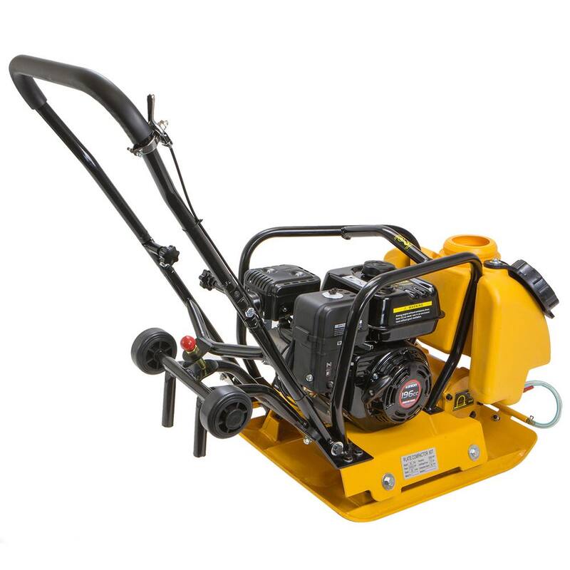 Stark 6.5 HP Gas Plate Compactor Vibratory Asphalt/Soil Tamper Rammer with Built-in Water Tank - 61006-H