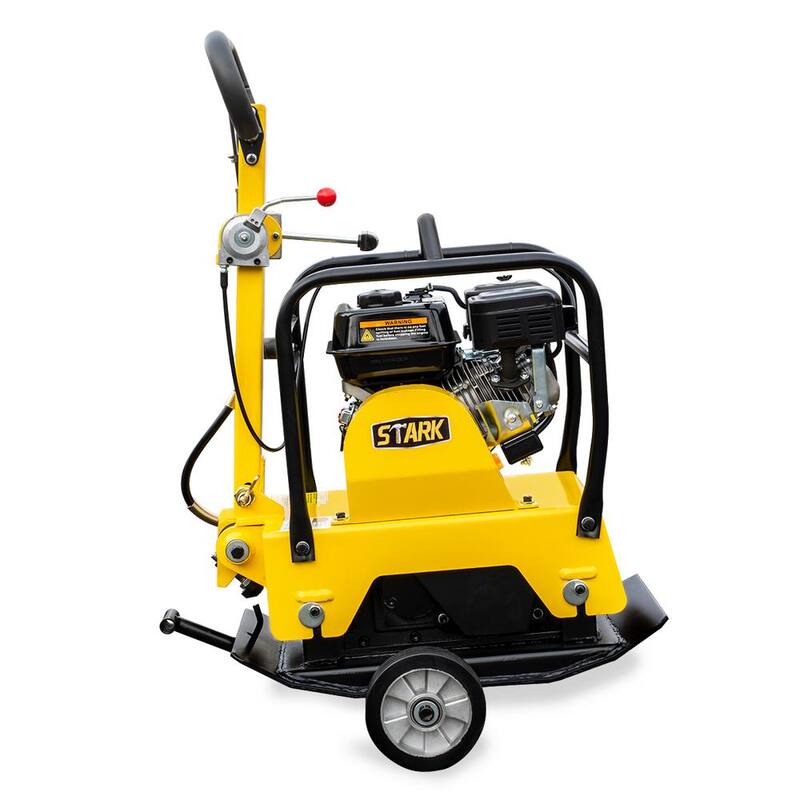 Stark 6.5 HP Reversible Walk-Behind Gas Plate Compactor Vibratory Asphalt/Soil Tamper Rammer, 4950 lbs. Compaction Force - 61012-H1