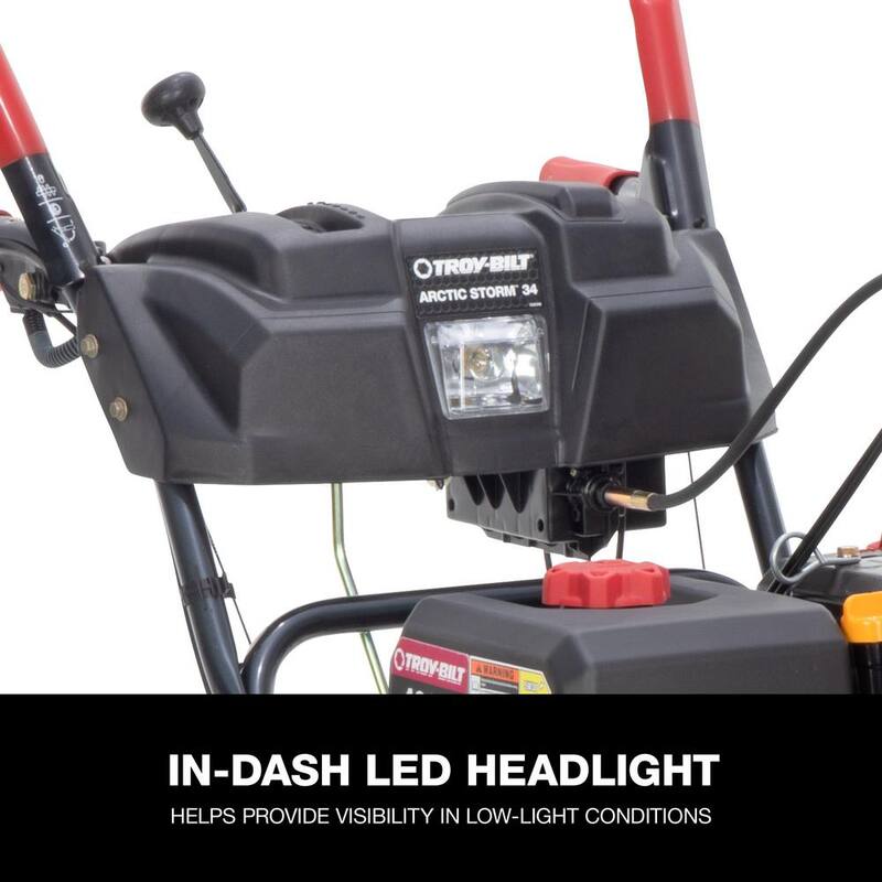 Troy-Bilt Arctic Storm 34 in. 357cc 2-Stage Electric Start Gas Snow Blower with Power Steering and Electric 4-Way Chute Control - Arctic Storm 34
