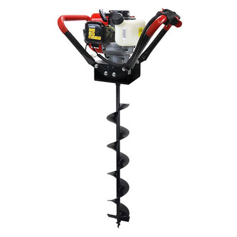 XtremepowerUS 55 cc 1-Man Post Hole Digger with 4 in. Earth Auger Bit - KIT045-H1