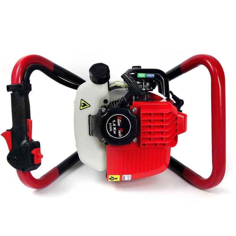 XtremepowerUS 55 cc 1-Man Post Hole Digger with 6 in. Earth Auger Bit - KIT029