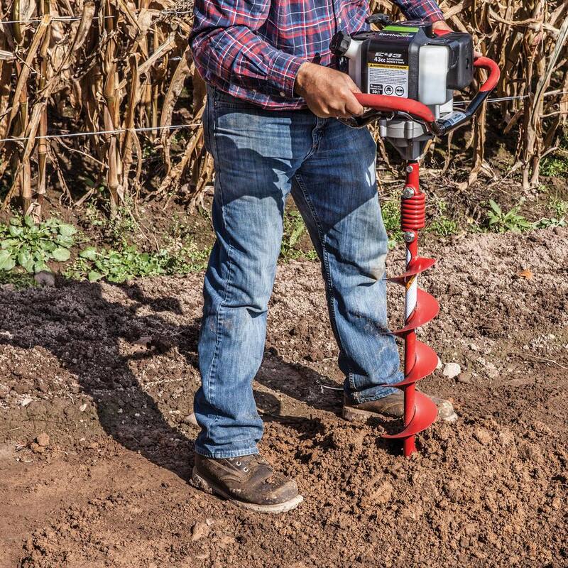 Earthquake E43, Earth Auger Powerhead with 6 in. Auger Bit, 43cc 2-Cycle, Gas, Viper Engine, 1-Person, Combo Kit - 38936