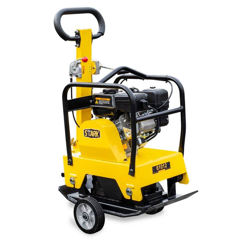 Stark 6.5 HP Reversible Walk-Behind Gas Plate Compactor Vibratory Asphalt/Soil Tamper Rammer, 4950 lbs. Compaction Force - 61012-H