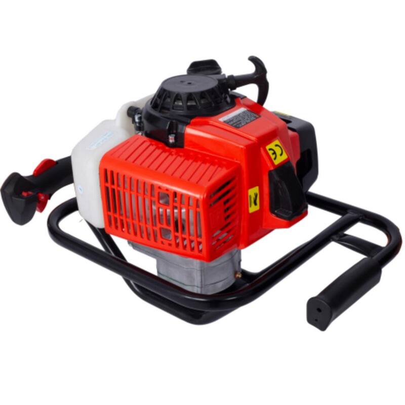ITOPFOX 21 in. Post Hole Digger with 2.7HP and 63cc Gas-Powered 2-Stroke Auger for 3/4 in. Shaft in Red - H2SA17-1OT038