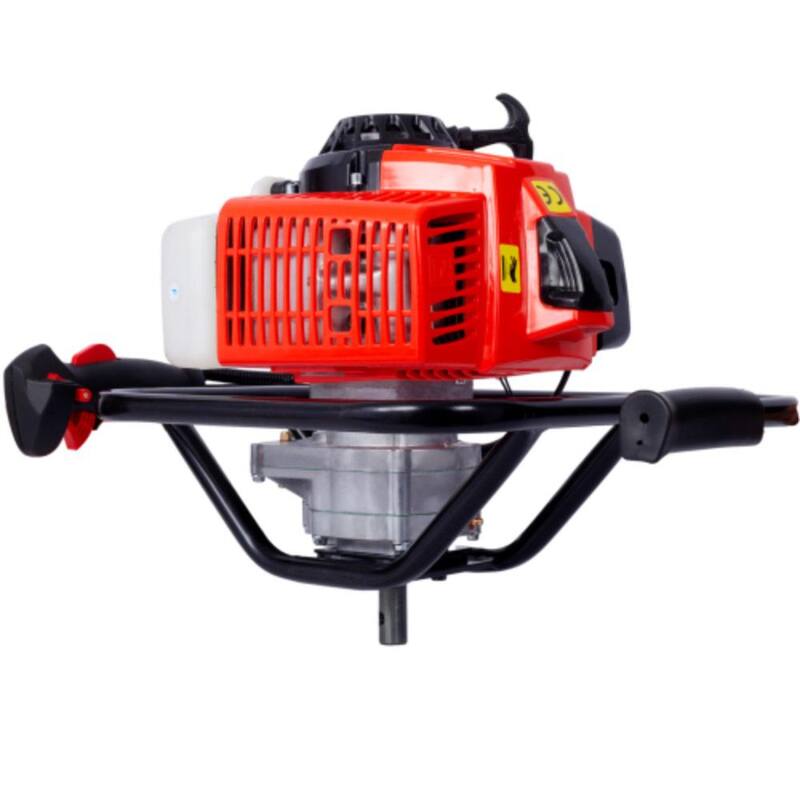 ITOPFOX 21 in. Post Hole Digger with 2.7HP and 63cc Gas-Powered 2-Stroke Auger for 3/4 in. Shaft in Red - H2SA17-1OT038