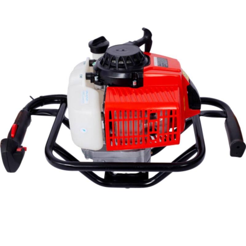 ITOPFOX 21 in. Post Hole Digger with 2.7HP and 63cc Gas-Powered 2-Stroke Auger for 3/4 in. Shaft in Red - H2SA17-1OT038