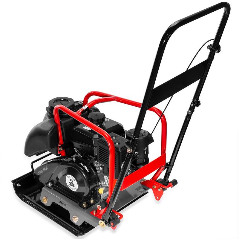 XtremepowerUS 6 HP 208 cc Kohler Gas Engine Vibratory Plate Compactor with 3.15 Gal. Water Tank, 3000 lbs. Compaction Force - 61015-H