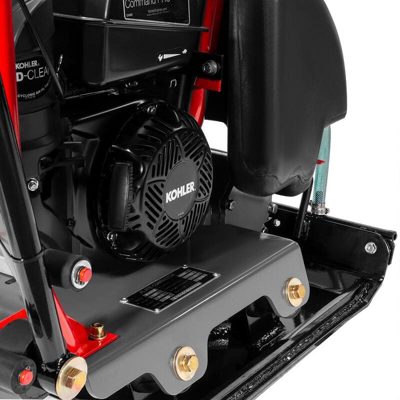 XtremepowerUS 6 HP 208 cc Kohler Gas Engine Vibratory Plate Compactor with 3.15 Gal. Water Tank, 3000 lbs. Compaction Force - 61015-H