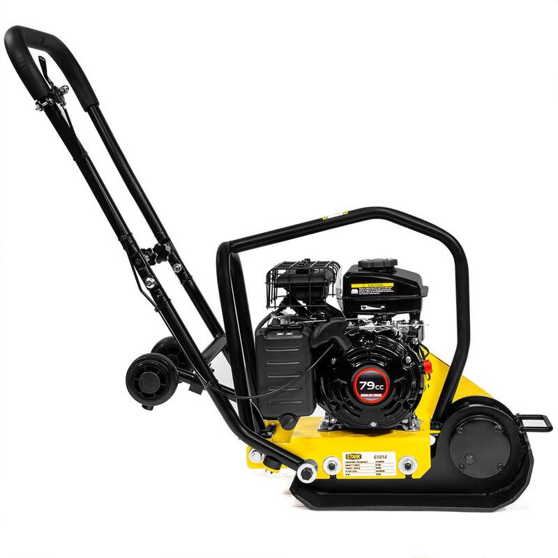 Stark 79 cc 2000 lbs. Compaction Force Plate Compactor and Vibratory Asphalt/Soil Rammer with 2.0 HP 4-Stroke Gasoline Engine - 61014-H