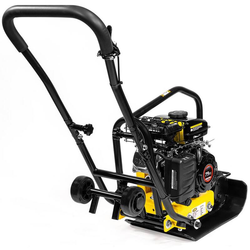Stark 79 cc 2000 lbs. Compaction Force Plate Compactor and Vibratory Asphalt/Soil Rammer with 2.0 HP 4-Stroke Gasoline Engine - 61014-H