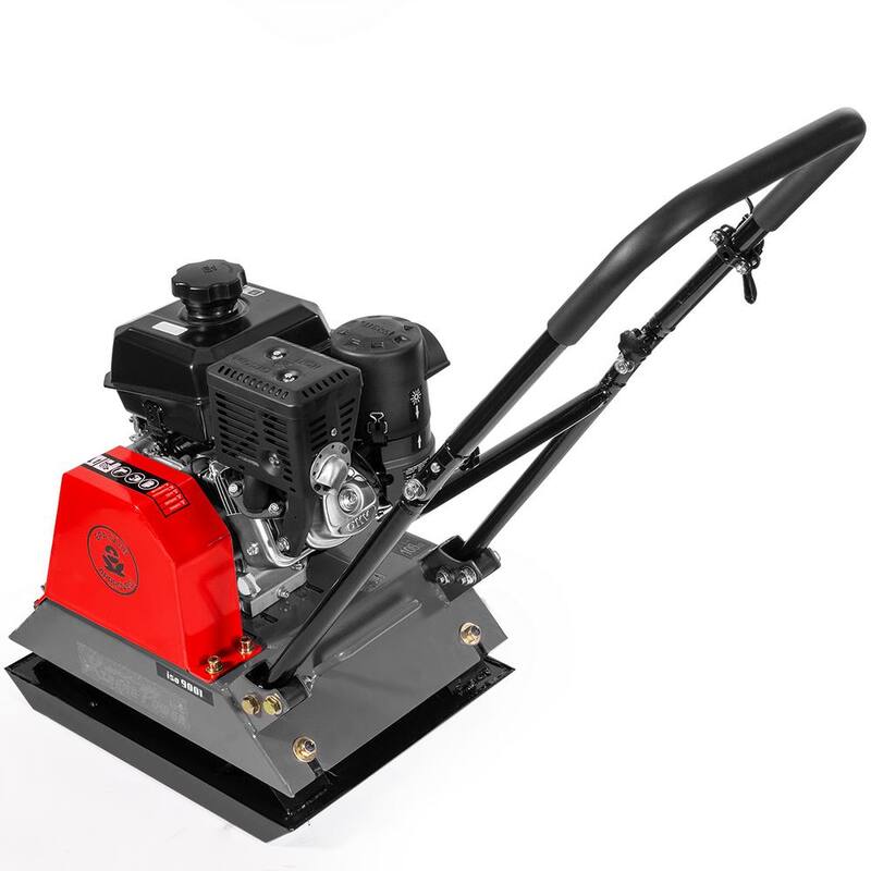 XtremepowerUS 6 HP 208 cc Kohler Gas Engine Walk-Behind Vibratory Tamper Plate Compactor, 3400 lbs. Compaction Force - 61019-H