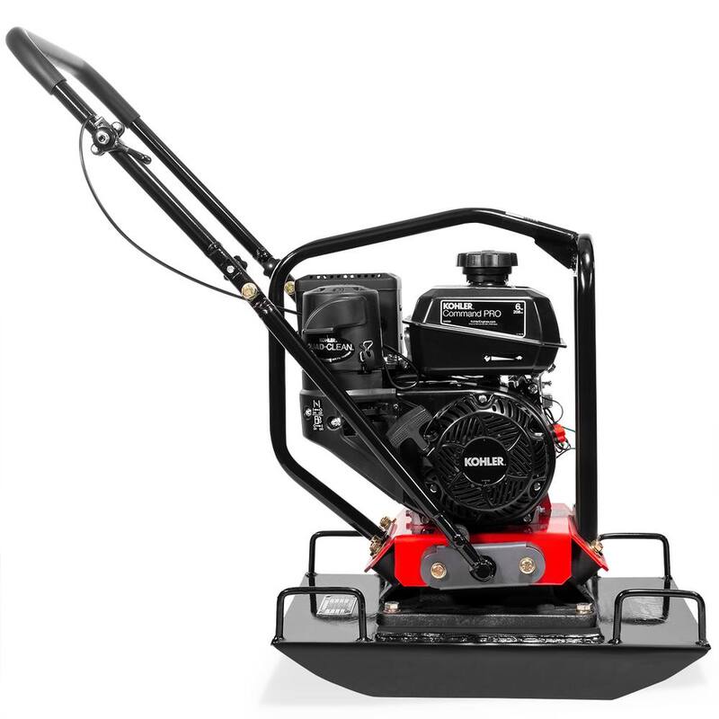 XtremepowerUS 6 HP 208 cc Kohler Gas Engine Reversible Walk-Behind Vibratory Plate Compactor, 4500 lbs. Compaction Force - 61016-H