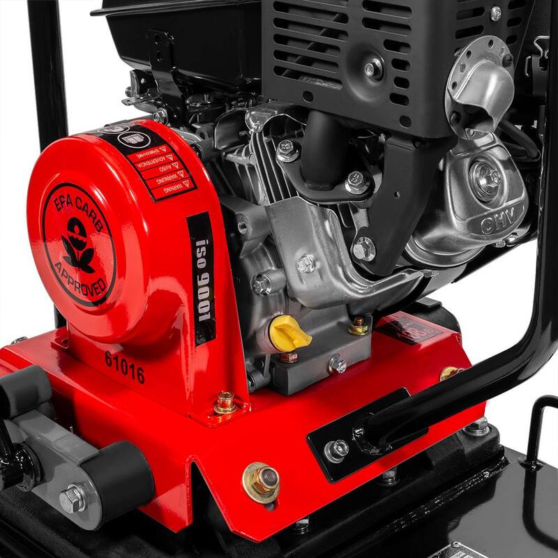 XtremepowerUS 6 HP 208 cc Kohler Gas Engine Reversible Walk-Behind Vibratory Plate Compactor, 4500 lbs. Compaction Force - 61016-H