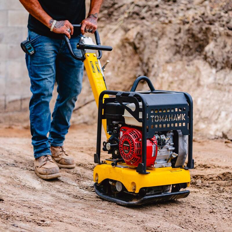 Tomahawk Power 5.5HP Honda Reverse Vibratory Plate Compactor Tamper Gravel Soil Compaction - TPC100H